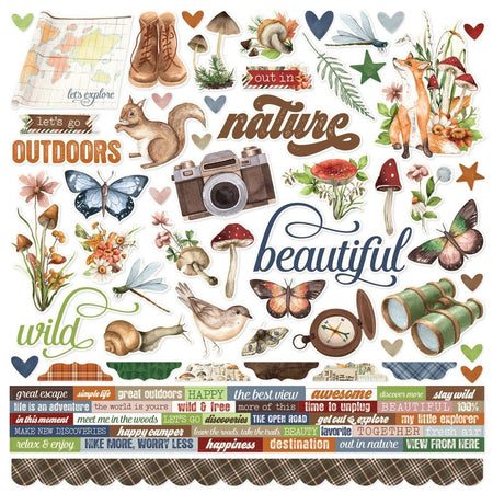 Simple Stories Simple Vintage Woodlands - Element Stickers