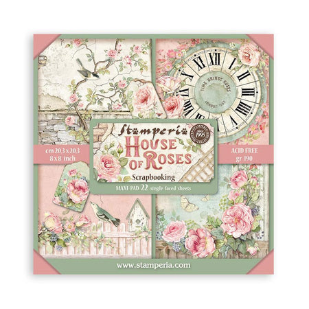 Stamperia House Of Roses - 8x8 Maxi Paper Pack