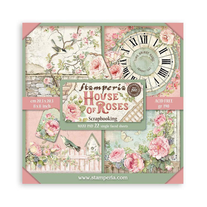 Stamperia House Of Roses - 8x8 Maxi Paper Pack