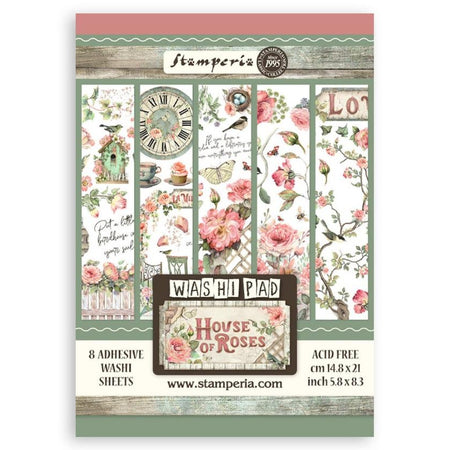 Stamperia House Of Roses - A5 Washi Pad