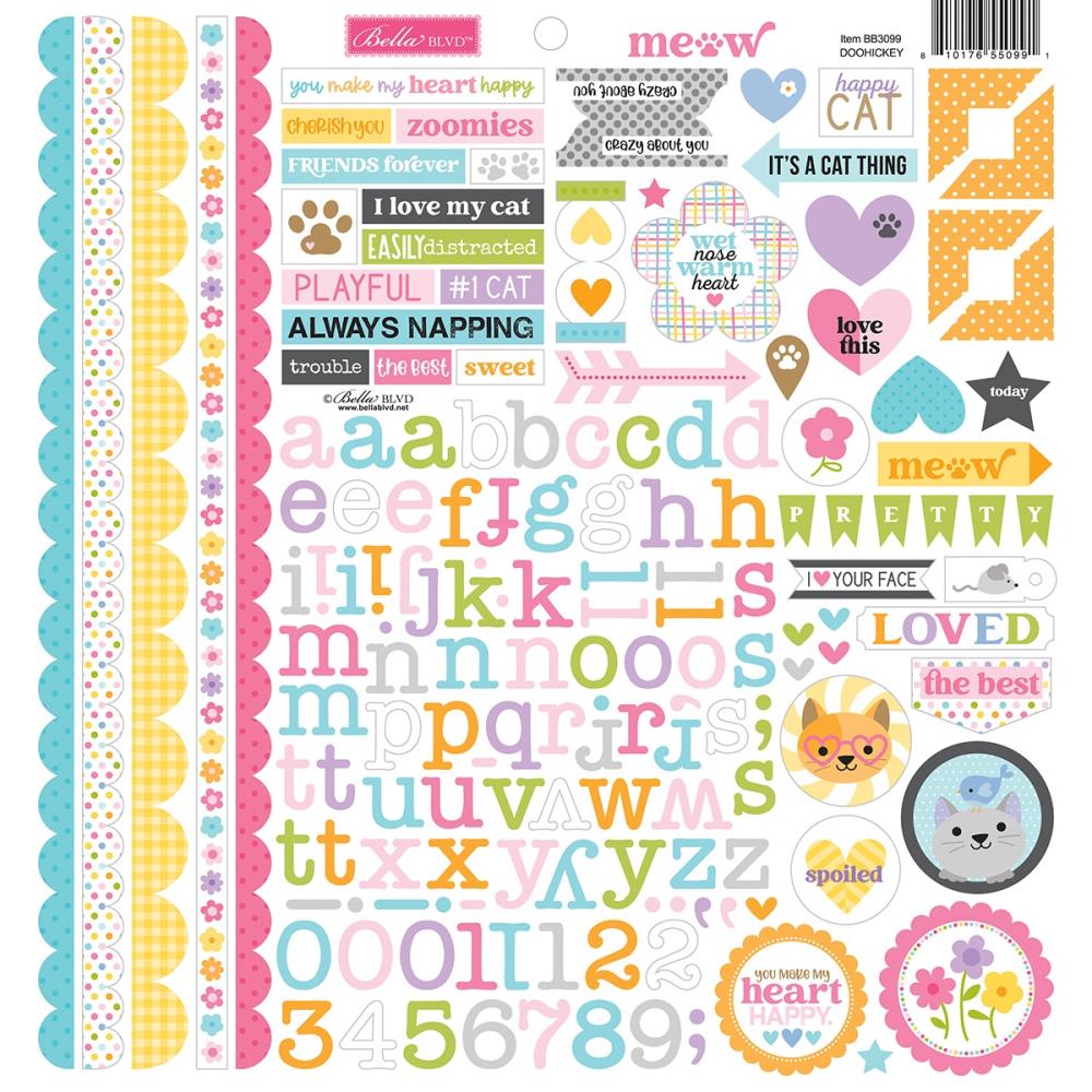 Bella Blvd Meow - Doohickey Cardstock Stickers