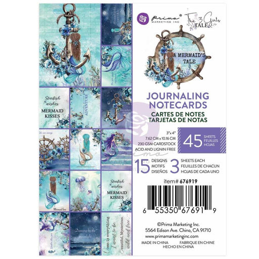 Prima A Mermaid's Tale - 3x4 Journaling Notecards