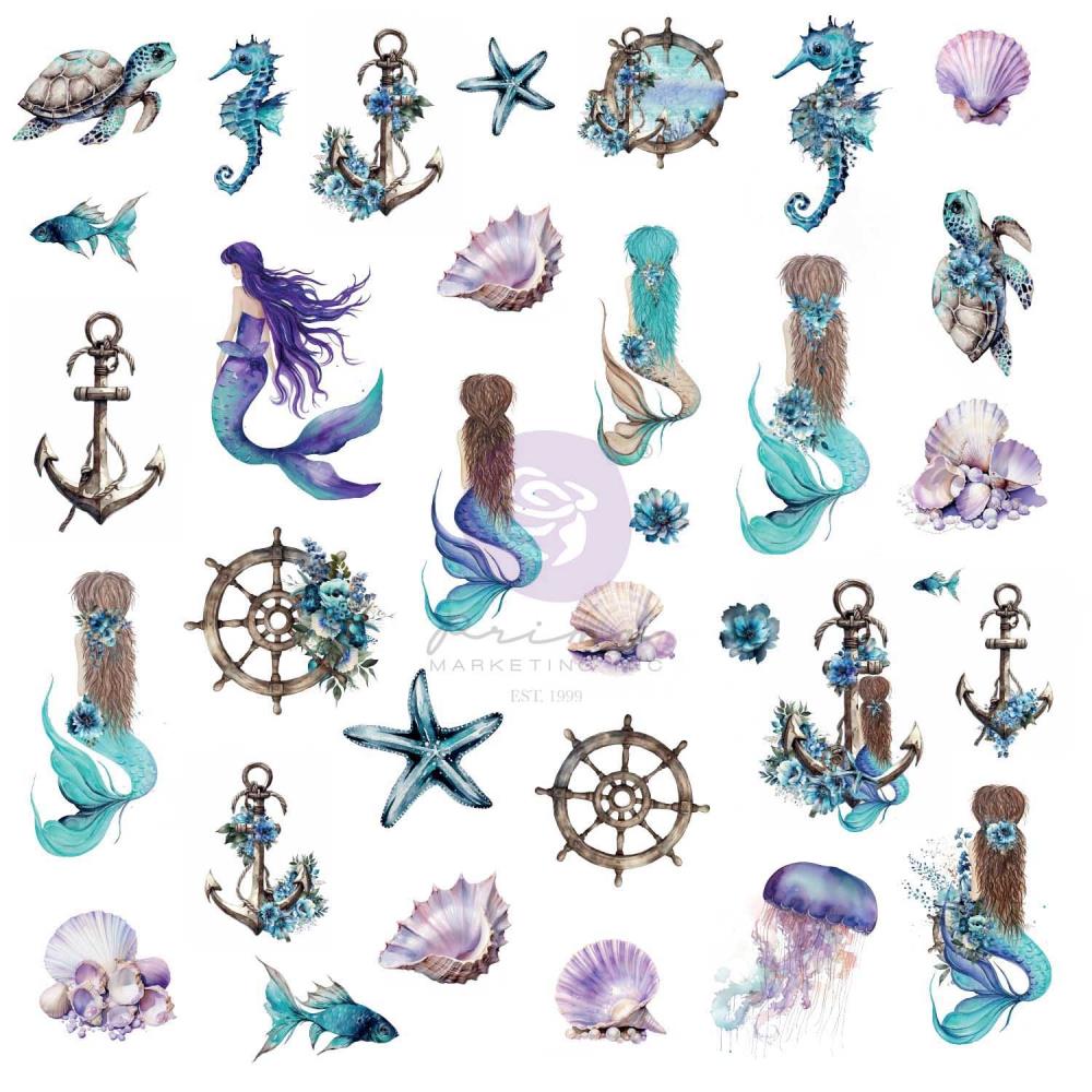 Prima A Mermaid's Tale - Mermaid's Treasures Ephemera 66 Pack