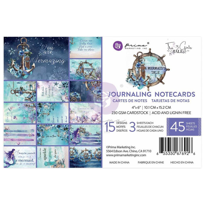Prima A Mermaid's Tale - 4x6 Journaling Notecards