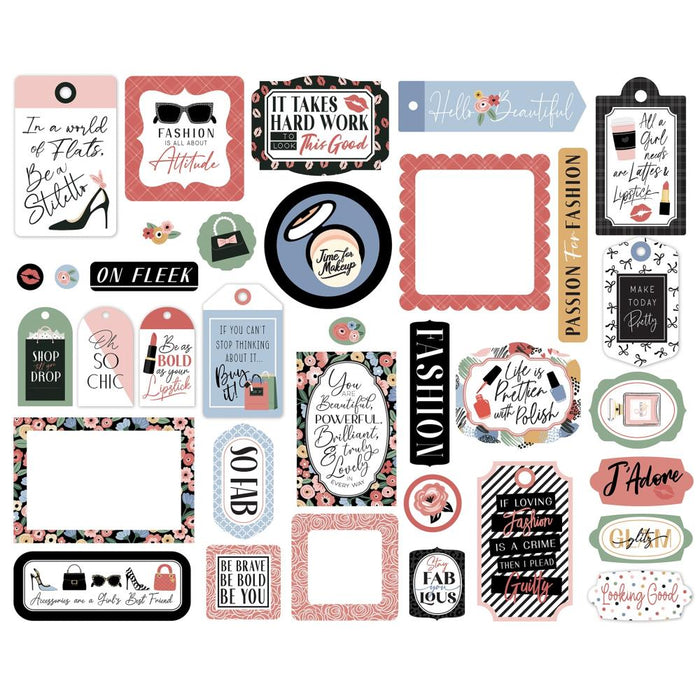 Echo Park Fashion - Ephemera Frames & Tags