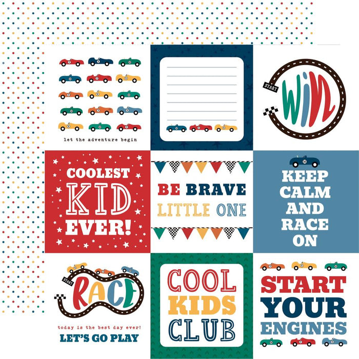 Echo Park Vroom! - 4x4 Journaling Cards