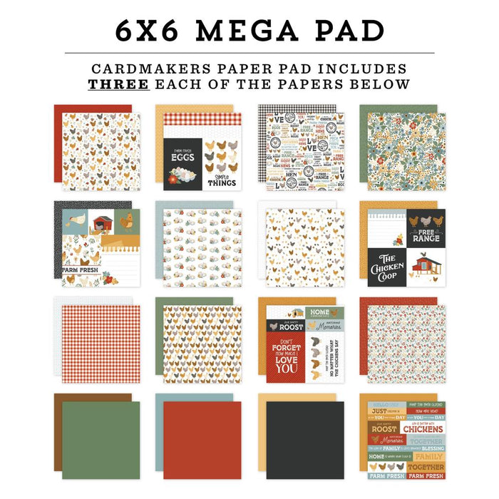 Echo Park Chickens - 6x6 Mega Pad