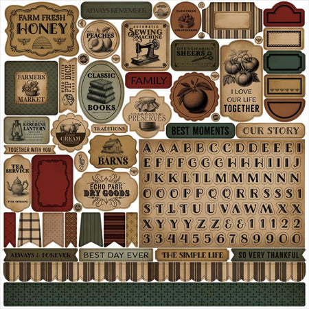 Carta Bella Vintage Market - Element Stickers