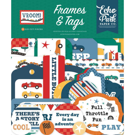 Echo Park Vroom! - Ephemera Frame & Tags