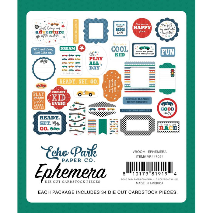 Echo Park Vroom! - Ephemera Icons