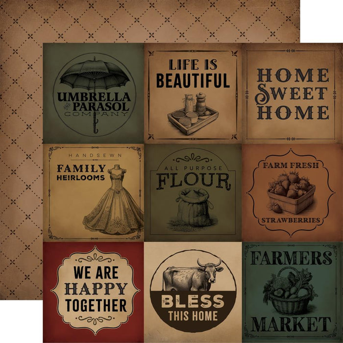 Carta Bella Vintage Market - 4x4 Journaling Cards