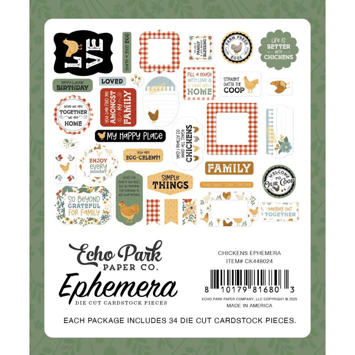 Echo Park Chickens - Ephemera Icons