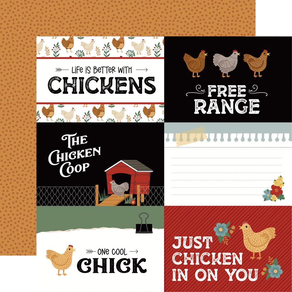 Echo Park Chickens - 6x4 Journaling Cards