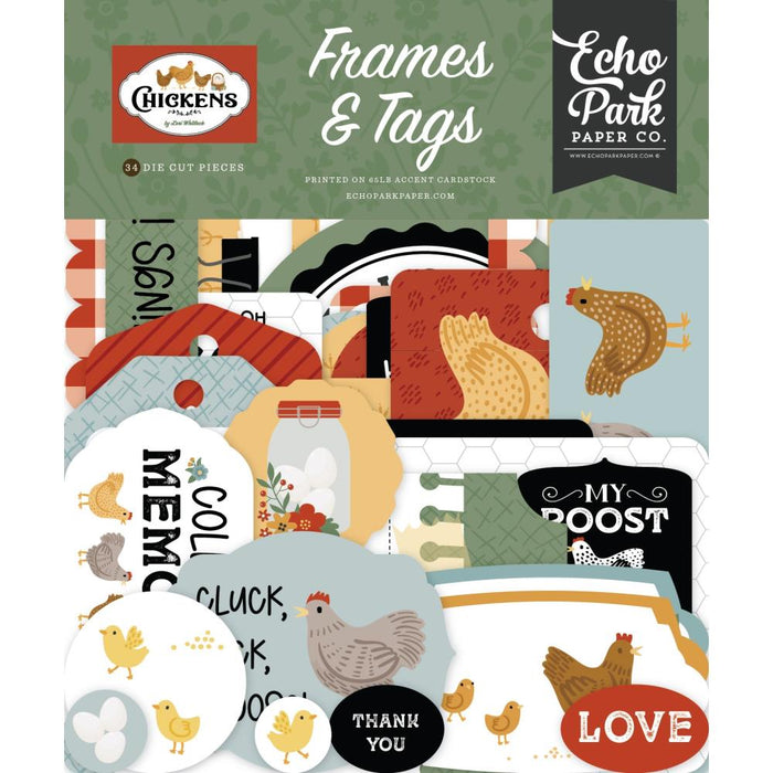Echo Park Chickens - Ephemera Frames & Tags