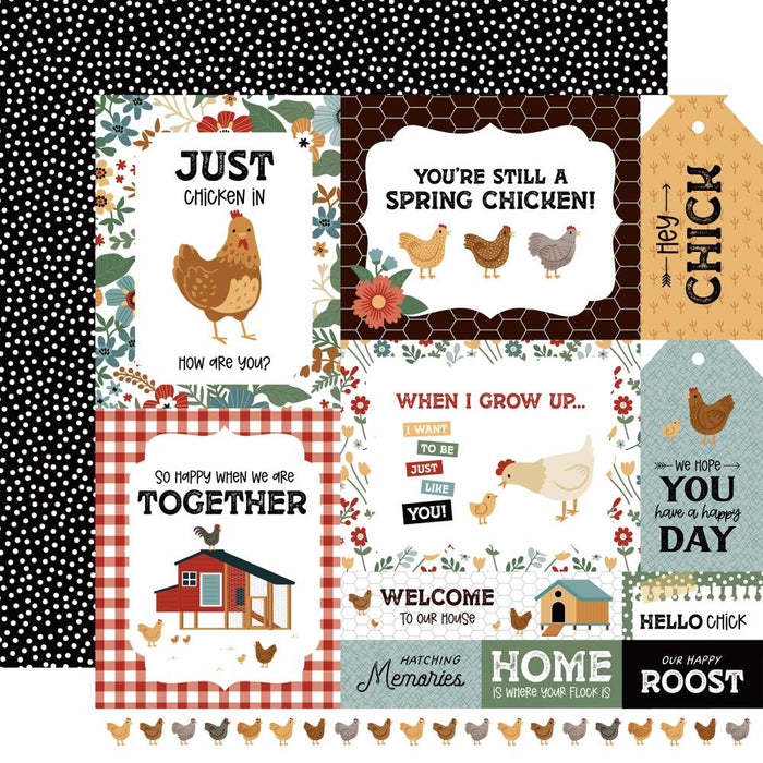 Echo Park Chickens - Multi Journaling Cards