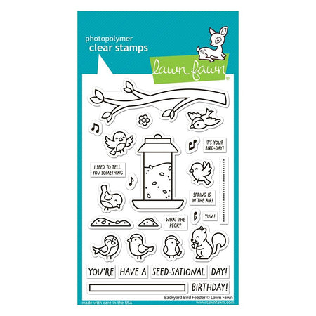 Lawn Fawn Clear Stamps - Backyard Bird Feeder