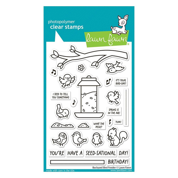 Lawn Fawn Clear Stamps - Backyard Bird Feeder