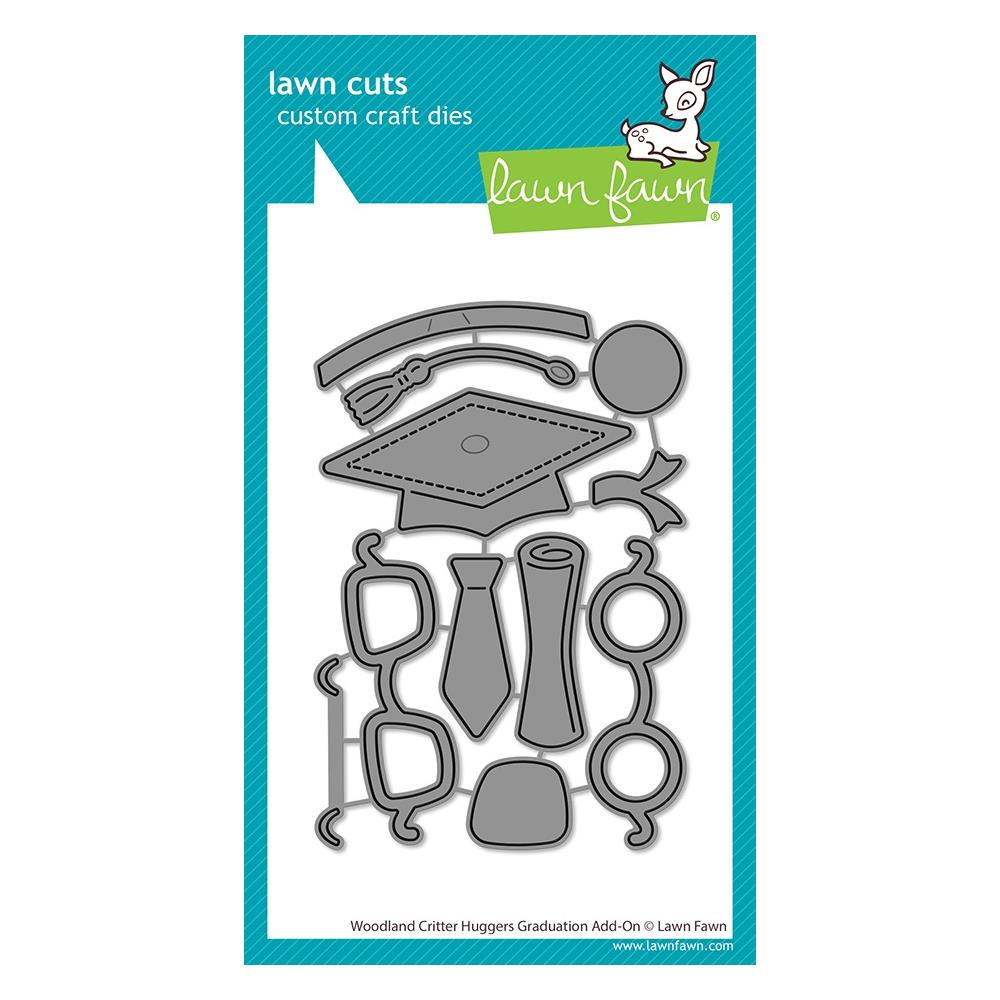 Lawn Fawn Craft Die - Woodland Critters Huggers Graduation Add On