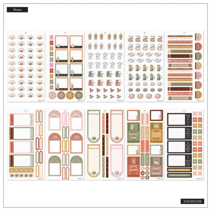 Me & My Big Ideas Happy Planner Sticker Value Pack - Cafecore