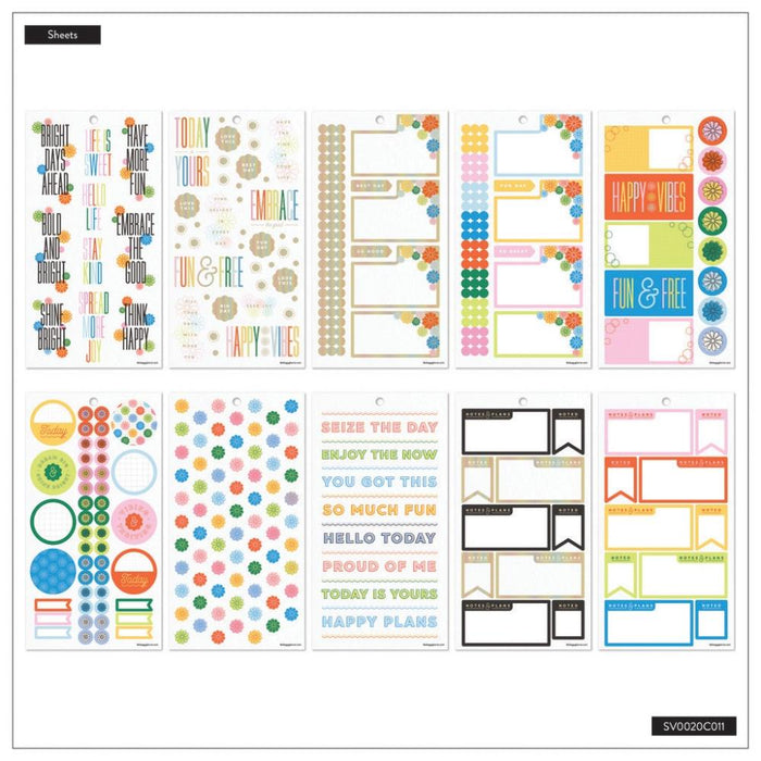 Me & My Big Ideas Happy Planner Sticker Value Pack - Optimistic Brights