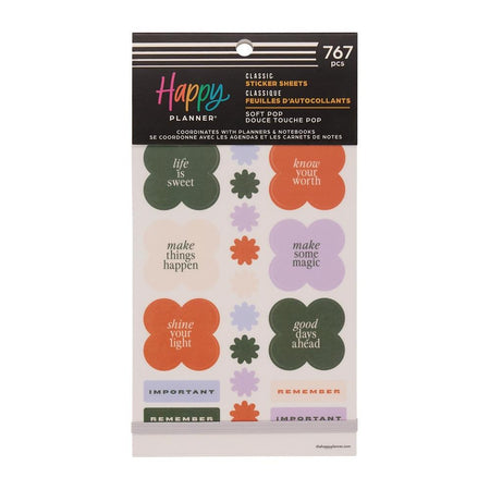 Me & My Big Ideas Happy Planner Sticker Value Pack - Soft Pop