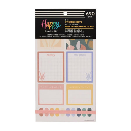 Me & My Big Ideas Happy Planner Sticker Value Pack - Serene Shapes Mini