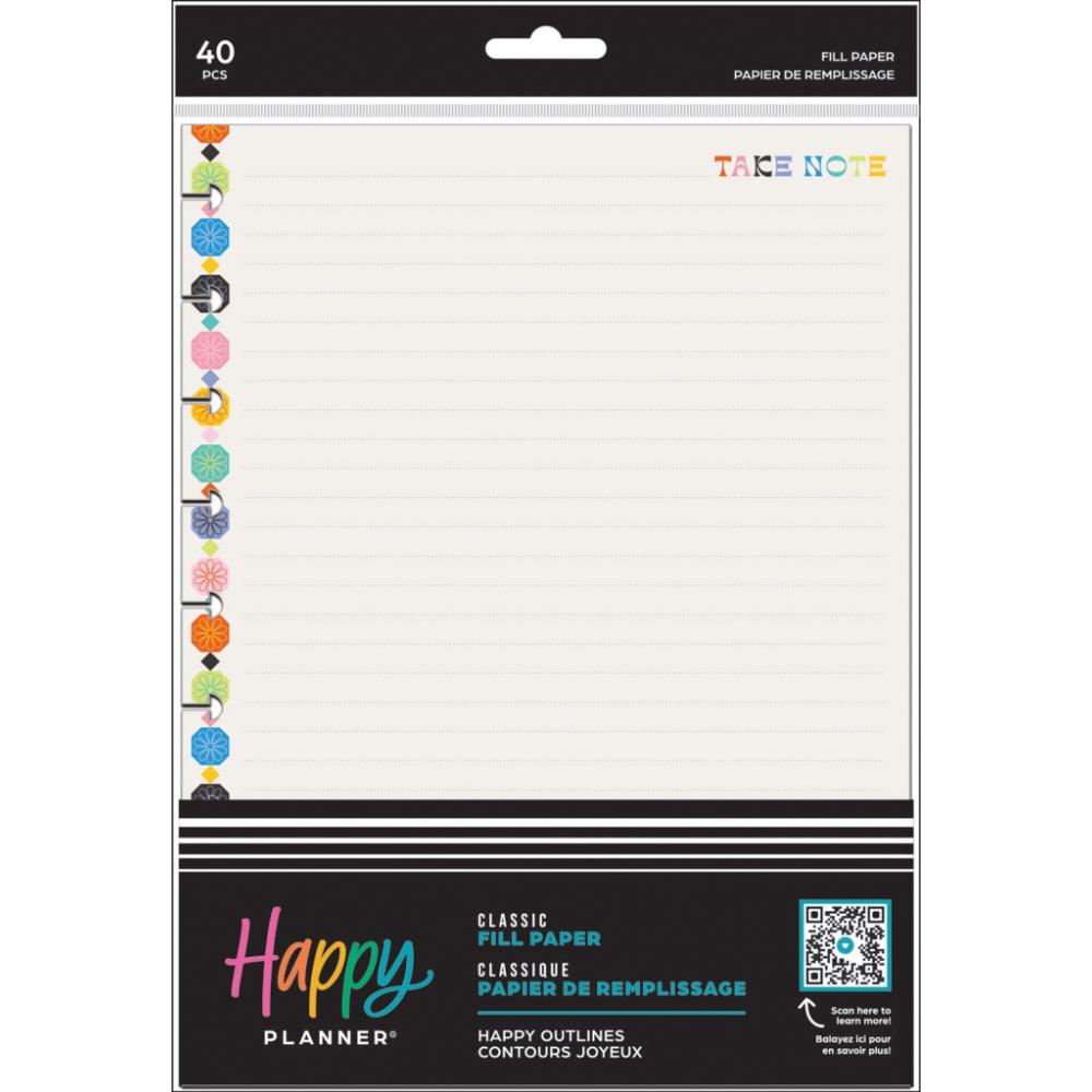 Me & My Big Ideas Happy Planner - Happy Outlines Classic Fill Paper