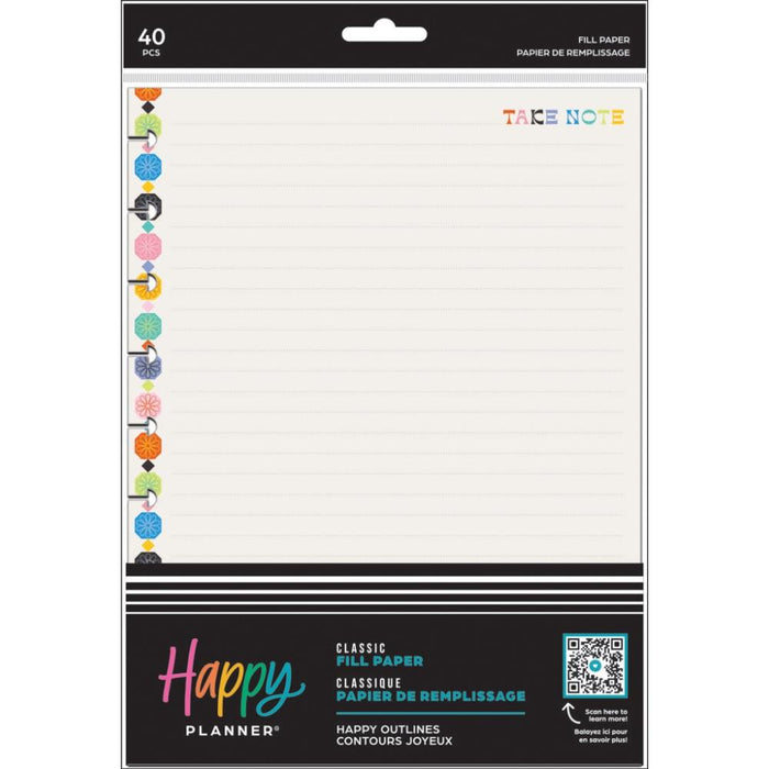 Me & My Big Ideas Happy Planner - Happy Outlines Classic Fill Paper