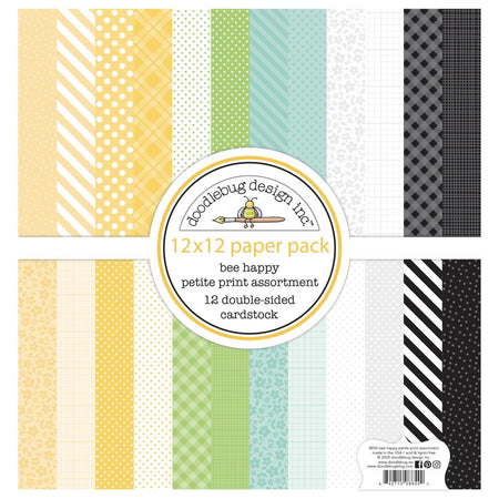 Doodlebug Design Bee Happy - Petite Prints 12x12 Paper Pack