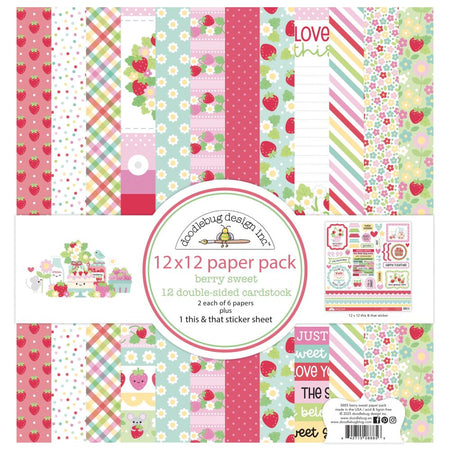Doodlebug Design Berry Sweet - 12x12 Paper Pack