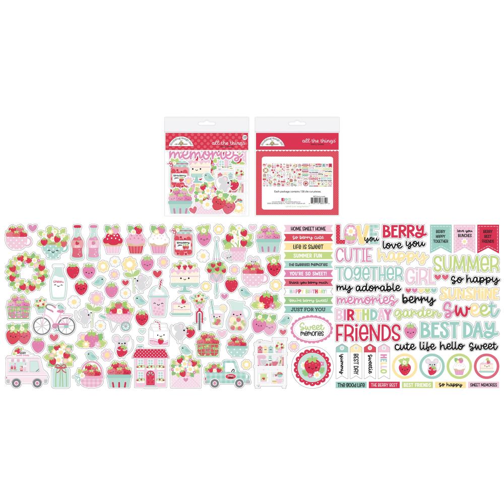 Doodlebug Design Berry Sweet - All The Things Die Cuts