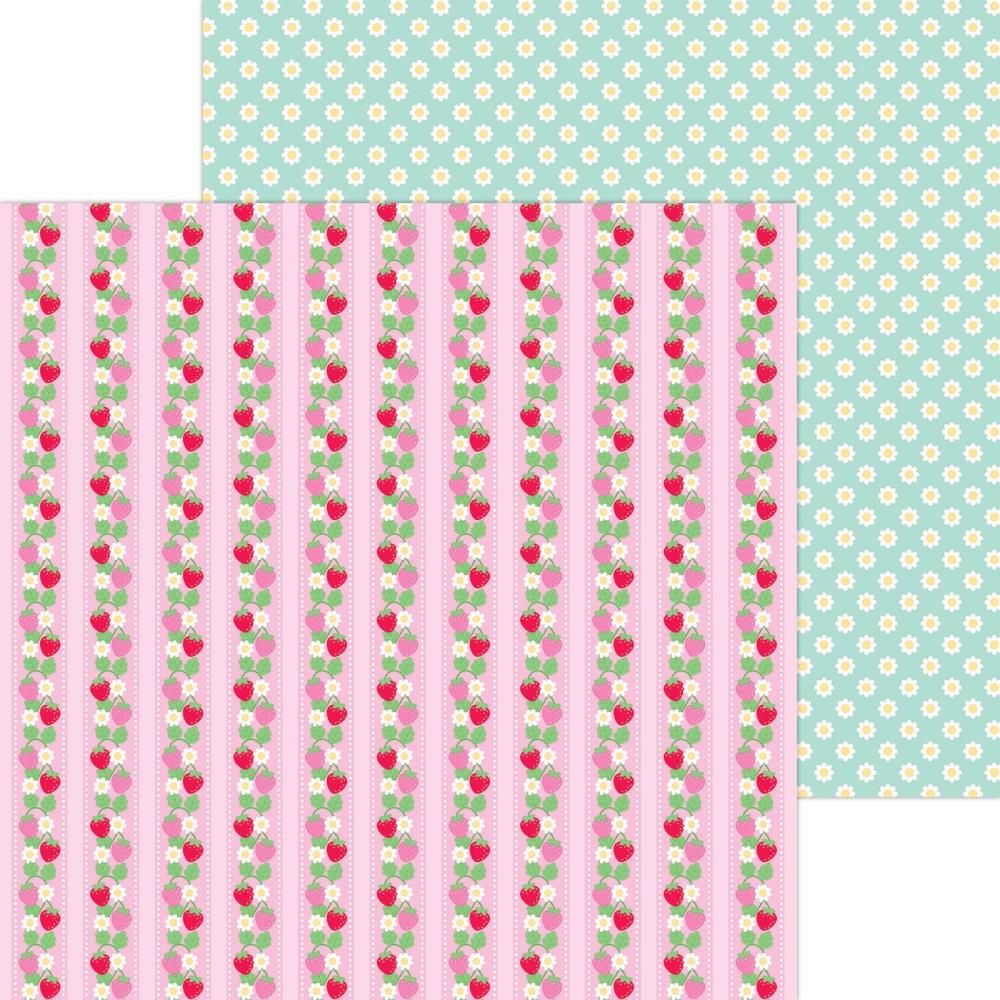 Doodlebug Design Berry Sweet - Strawberry Stripe