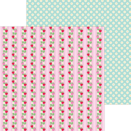 Doodlebug Design Berry Sweet - Strawberry Stripe