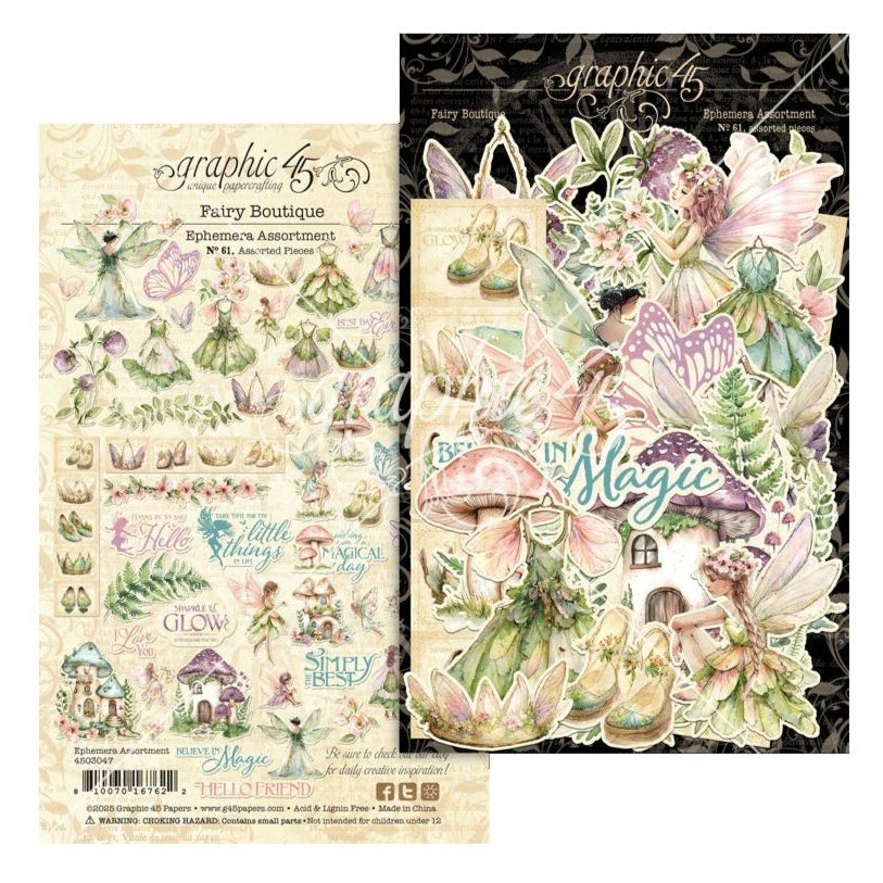 Graphic 45 Fairy Boutique - Ephemera Set