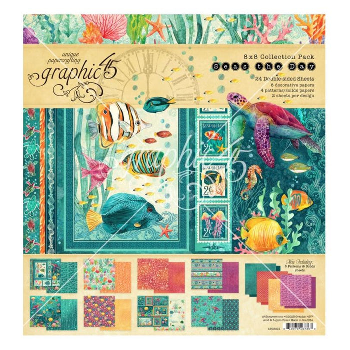 Graphic 45 Seas The Day - 8x8 Collection Pack
