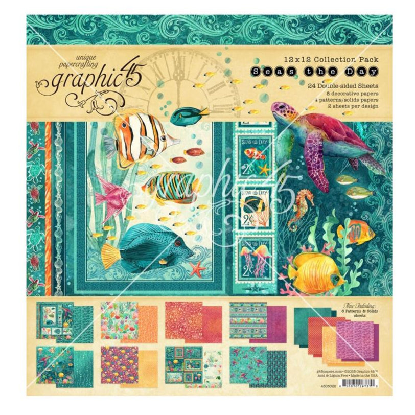 Graphic 45 Seas The Day - 12x12 Collection Pack