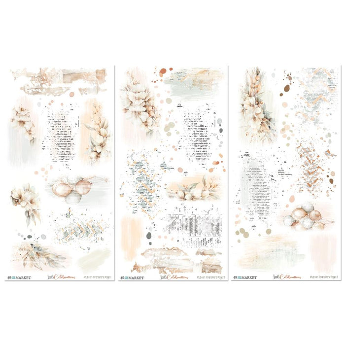 49 & Market Little Celebrations - Rub-On Transfer Set