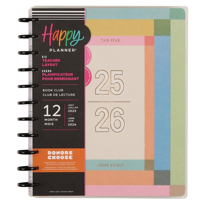 Me & My Big Ideas Happy Planner - Book Club 12 Month Big Disc Bound Planner