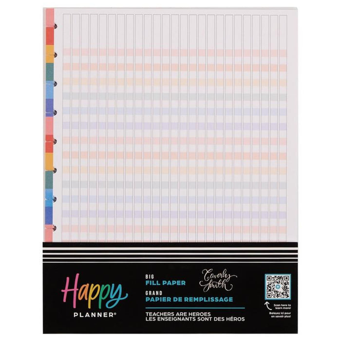 Me & My Big Ideas Happy Planner - Teachers Are Heroes Big Fill Paper