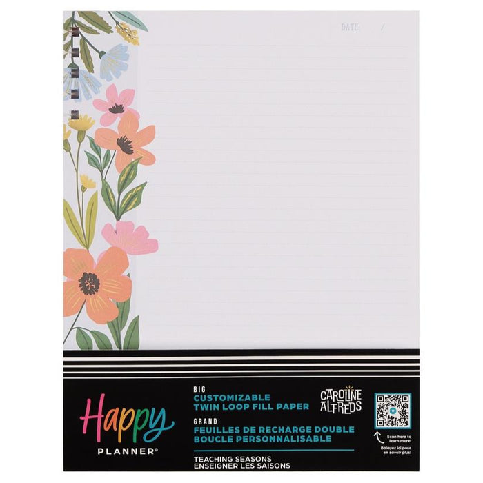 Me & My Big Ideas Happy Planner - Teaching Seasons Customisable Big Fill Paper