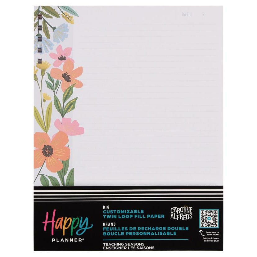 Me & My Big Ideas Happy Planner - Teaching Seasons Customisable Big Fill Paper