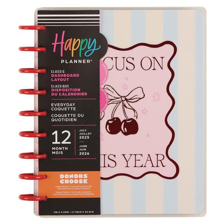 Me & My Big Ideas Happy Planner - Everyday Coquette 12 Month Classic Disc Bound Planner