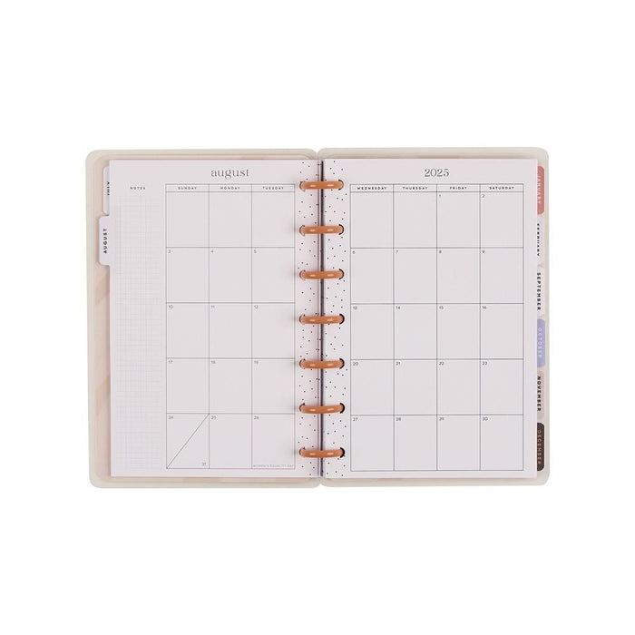 Me & My Big Ideas Happy Planner - Dainty Neutrals 12 Month Mini Disc Bound Planner
