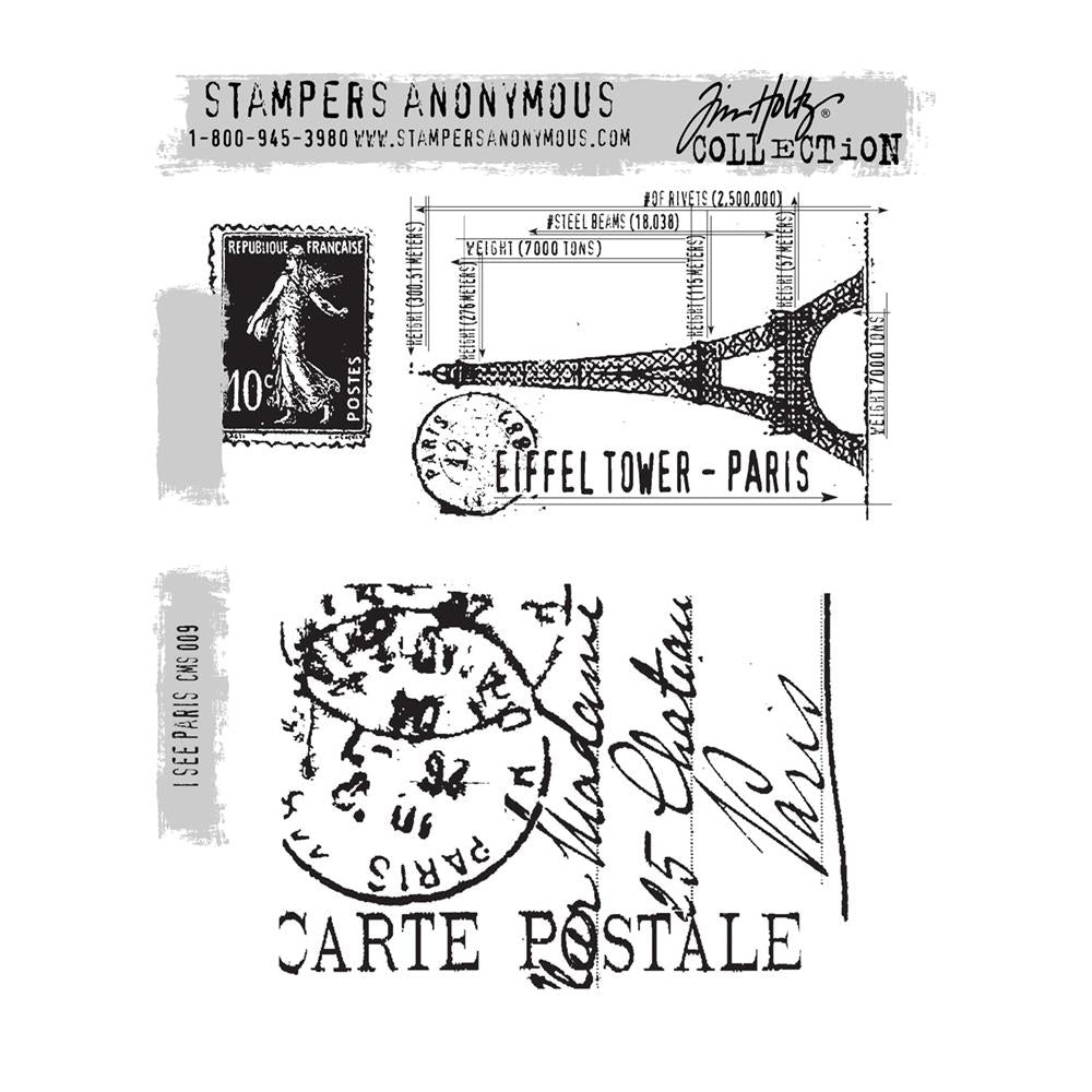 Stampers Anonymous Tim Holtz Collection - I See Paris