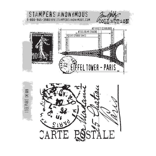 Stampers Anonymous Tim Holtz Collection - I See Paris