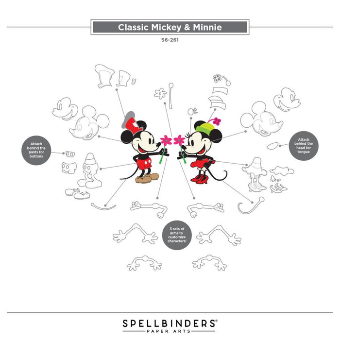Spellbinders Dies Say Cheese Classic Mouse - Steamboat Willy Duo