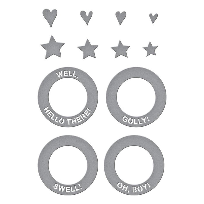 Spellbinders Dies Say Cheese Classic Mouse - Frame & Sentiments