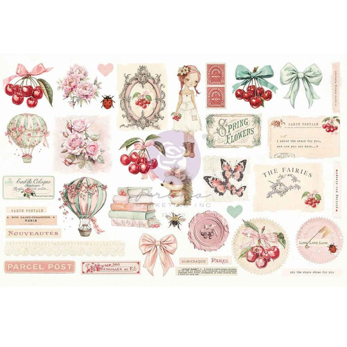 Prima Cherry Sweet - Pink Dreams Ephemera 76 Piece