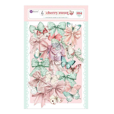 Prima Cherry Sweet - Bows & Butterflies Ephemera