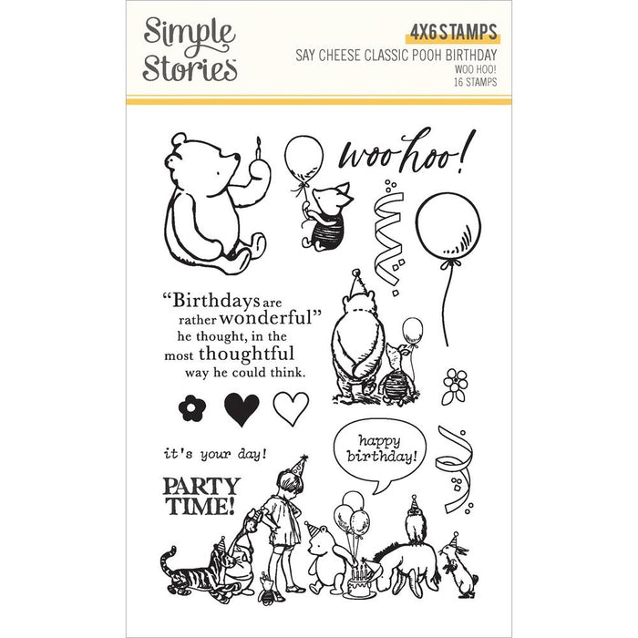Simple Stories Say Cheese Classic Pooh Birthday - Woo Hoo! Stamps